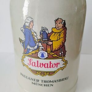 Salvator Von Paulaner Munchen Beer Stein Mug .5L Souvenir Collectible Cup